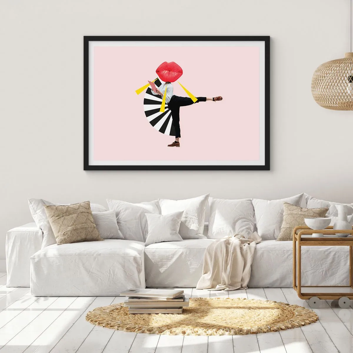 Affisch i svart ram - Surrealistisk pop-art - 100x70 cm