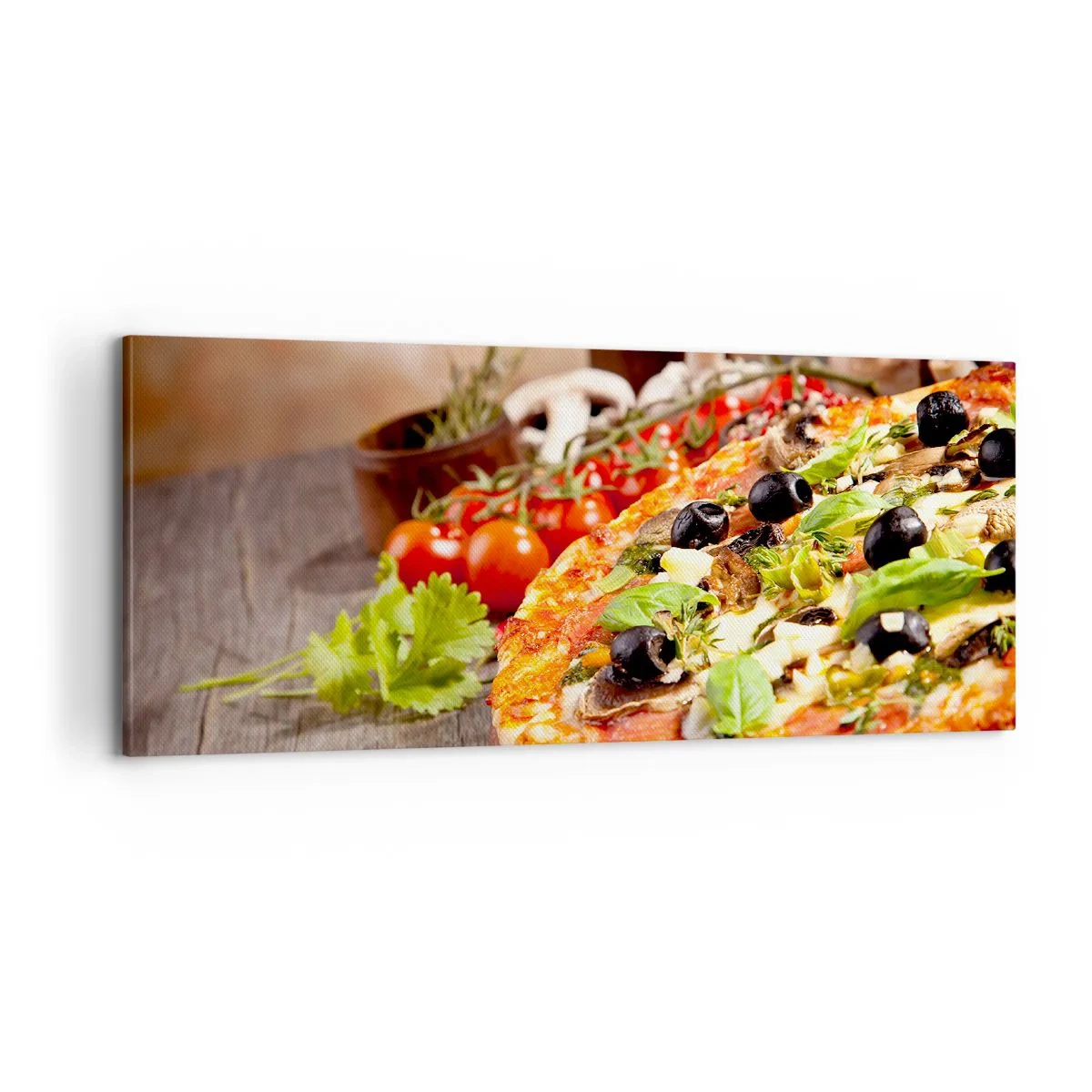Canvastavla - Bild på duk - Ingredienser ur jorden - 100x40 cm
