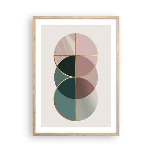 Affisch i ram av ljusek - Hjul efter hjul... - 50x70 cm