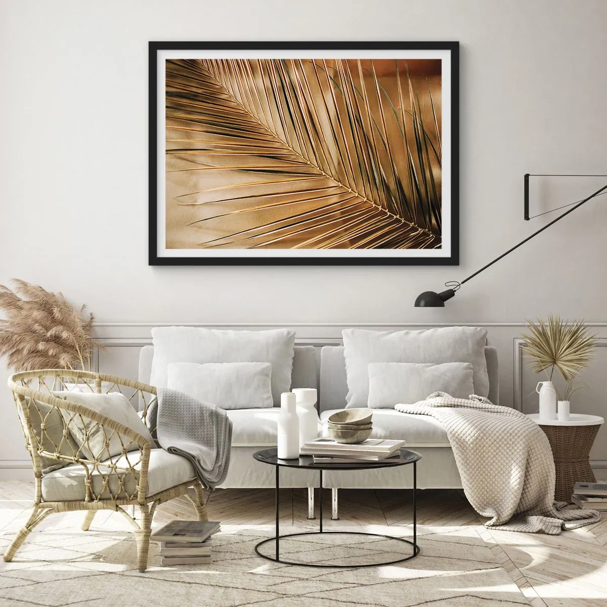 Affisch i svart ram - Naturlig pelargång - 100x70 cm