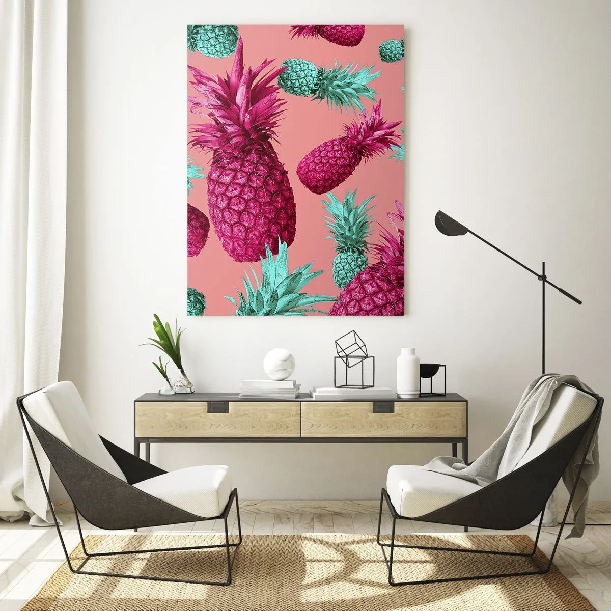 Glastavla - Bild på glas - Friheten är söt - 50x70 cm