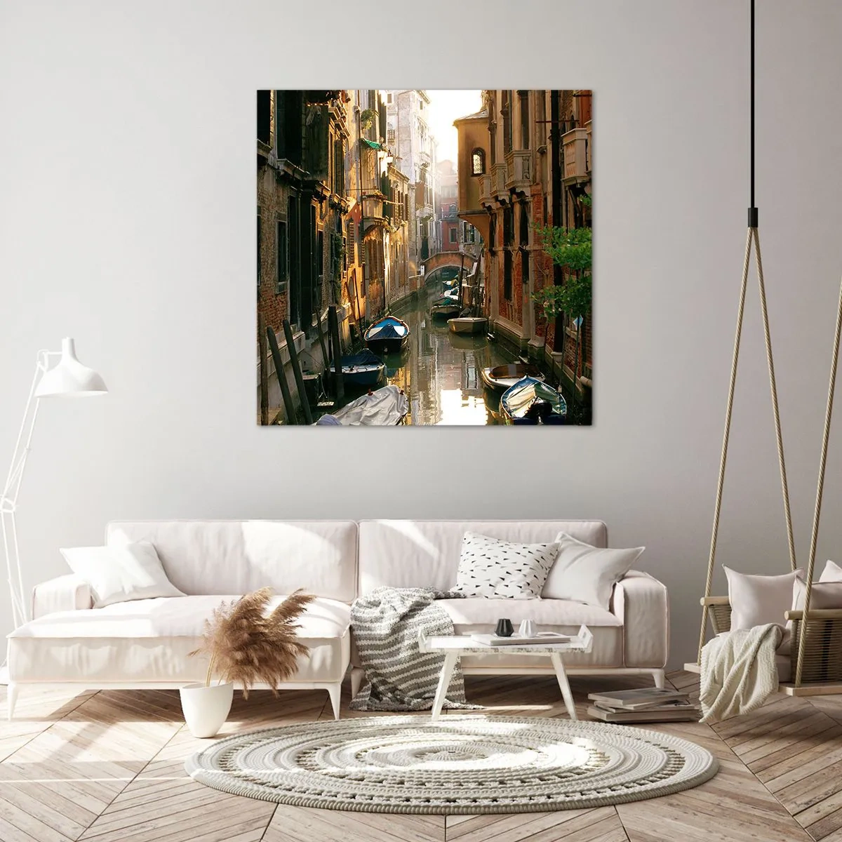 Canvastavla - Bild på duk - På en gränd i Venedig - 70x70 cm