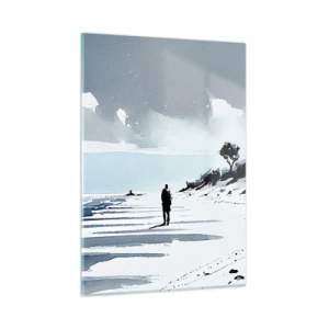 Glastavla - Bild på glas - Ensam - 50x70 cm