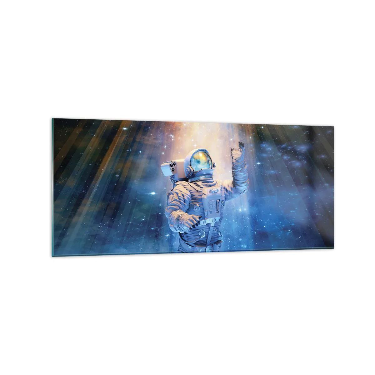 Glastavla - Bild på glas - Äntligen i målet - 120x50 cm