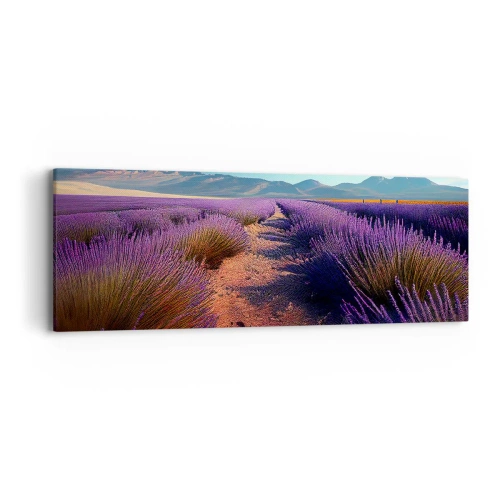 Canvastavla - Bild på duk - Doftande fält - 90x30 cm