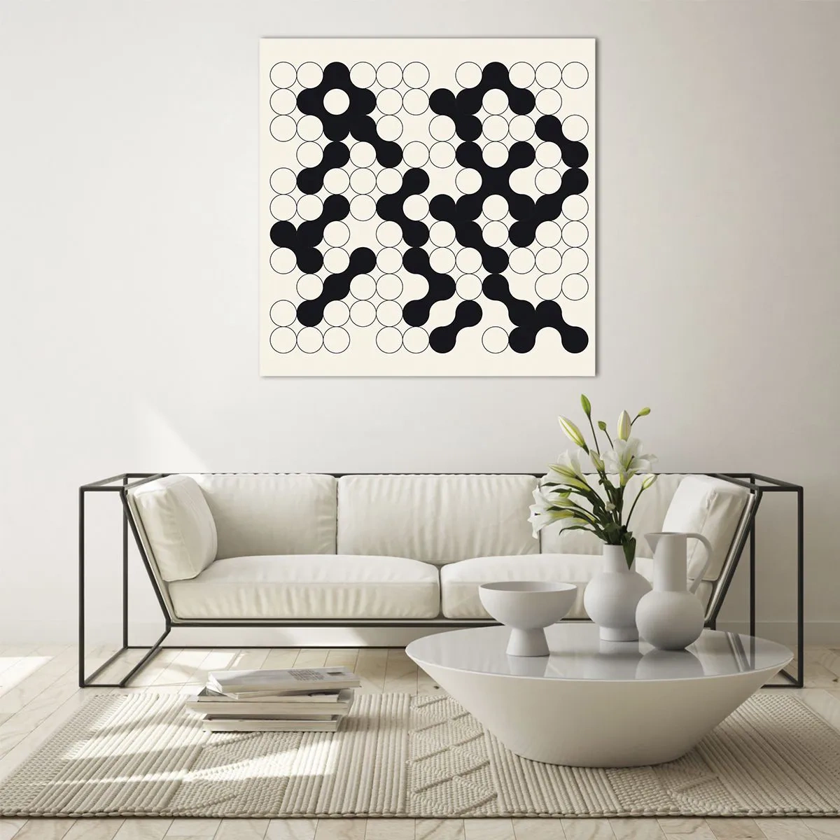 Glastavla - Bild på glas - Kinesiskt spel - variation - 40x40 cm