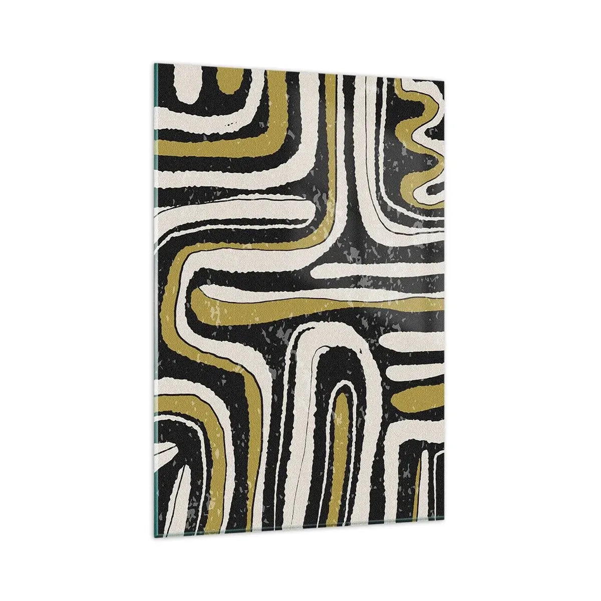 Glastavla - Bild på glas - Komposition: stråk och gränder - 80x120 cm