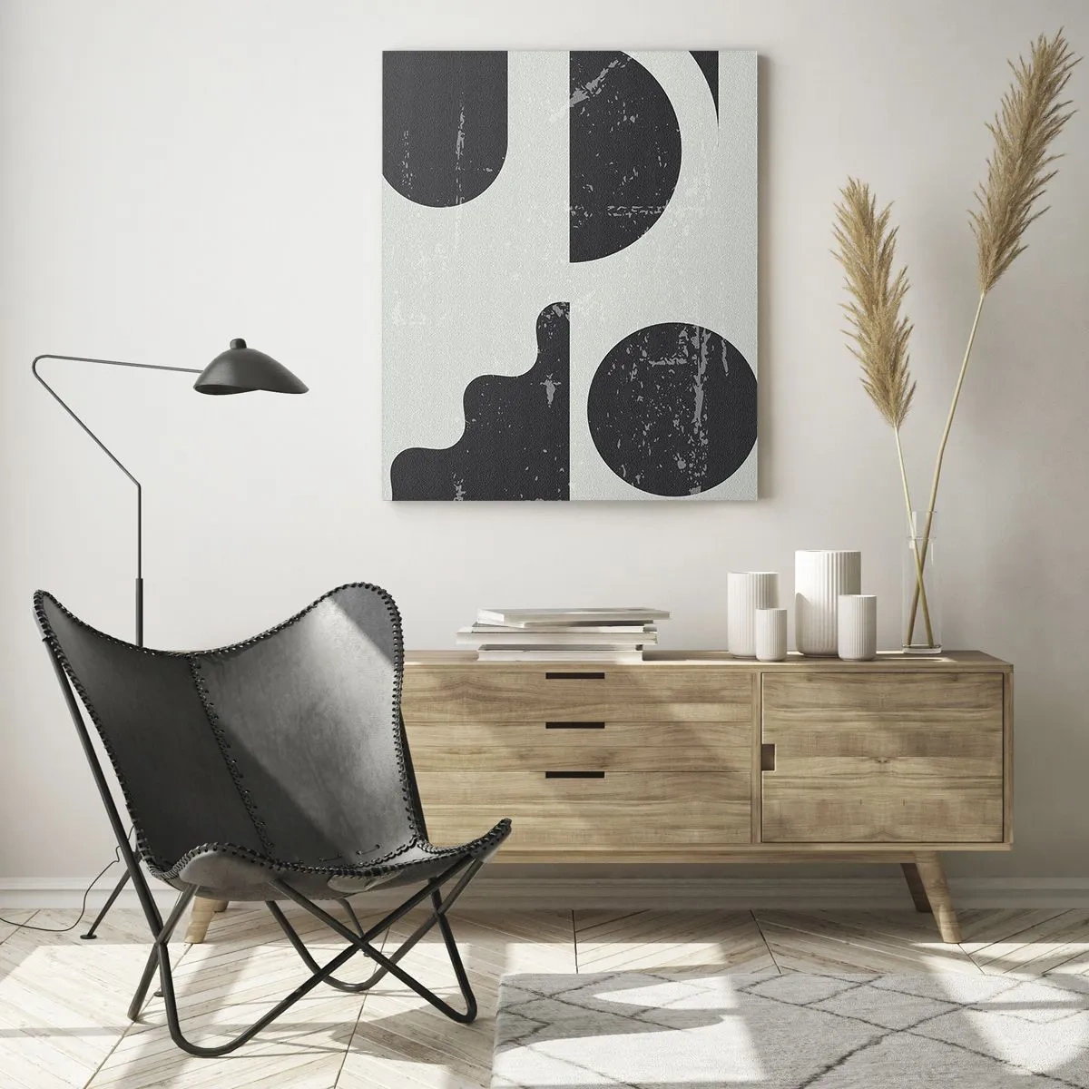 Glastavla - Bild på glas - Komposition ovanför och under - 50x70 cm