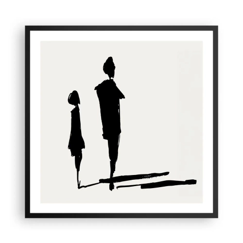 Affisch i svart ram - Säkert tillsammans? - 60x60 cm
