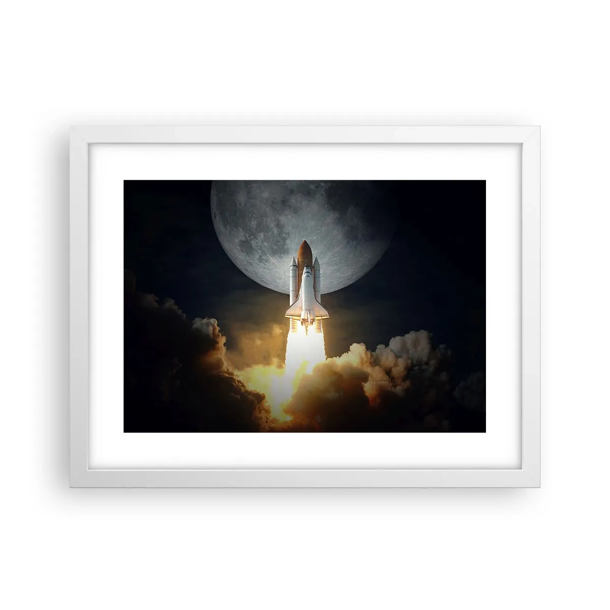 Affisch i vit ram - Början på ett utomjordiskt äventyr - 40x30 cm