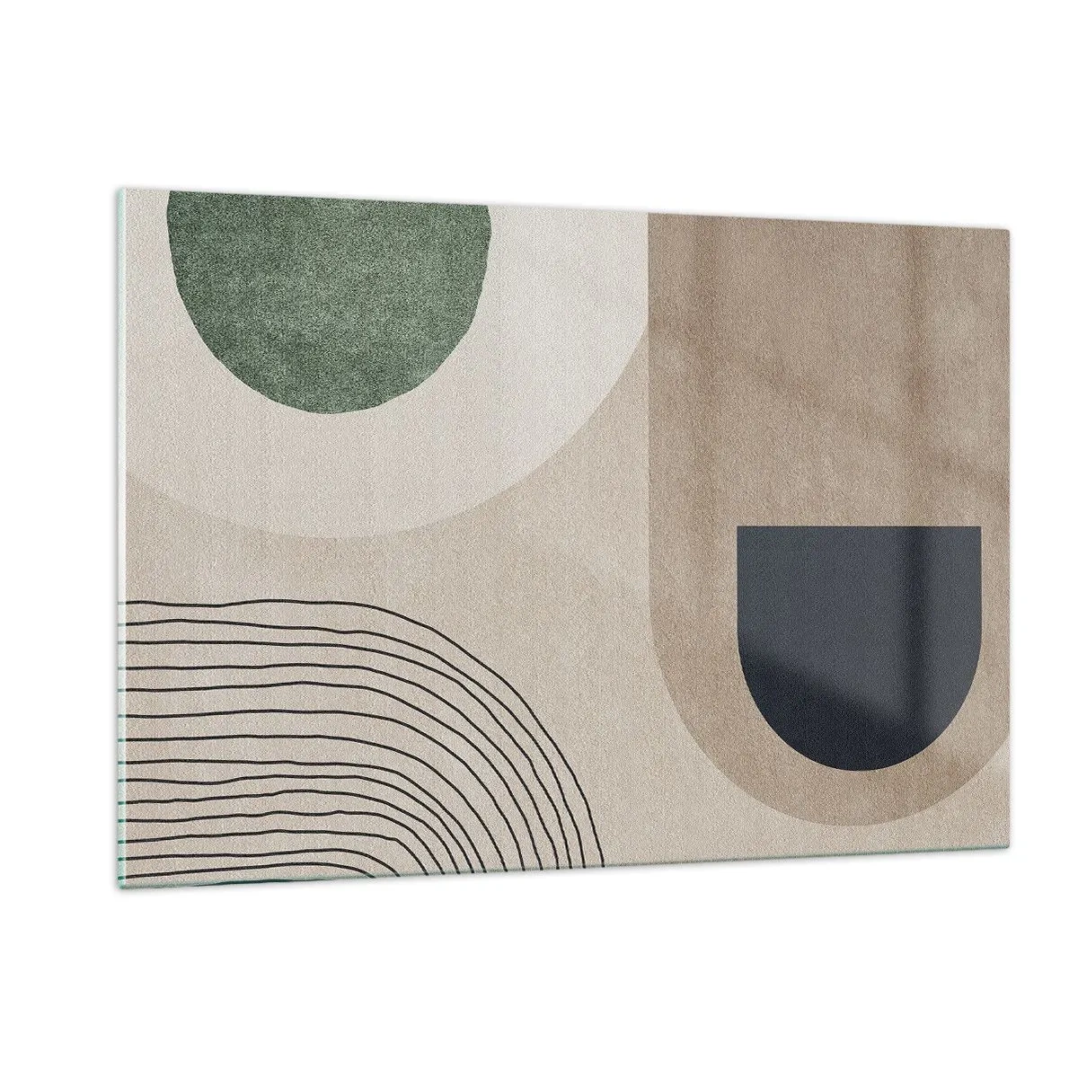 Glastavla - Bild på glas - Ovalens mjukhet - 120x80 cm