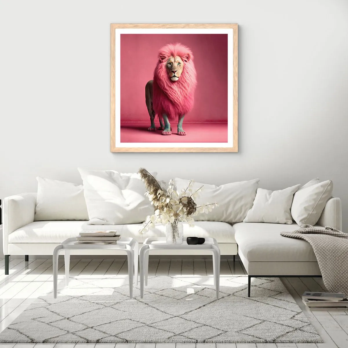 Affisch i ram av ljusek - Och du är inte längre rädd - 60x60 cm