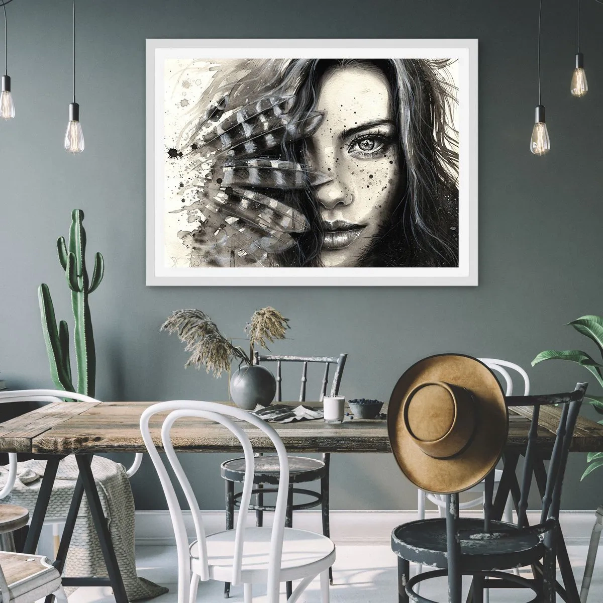 Affisch i vit ram - Vild skönhet - 70x50 cm