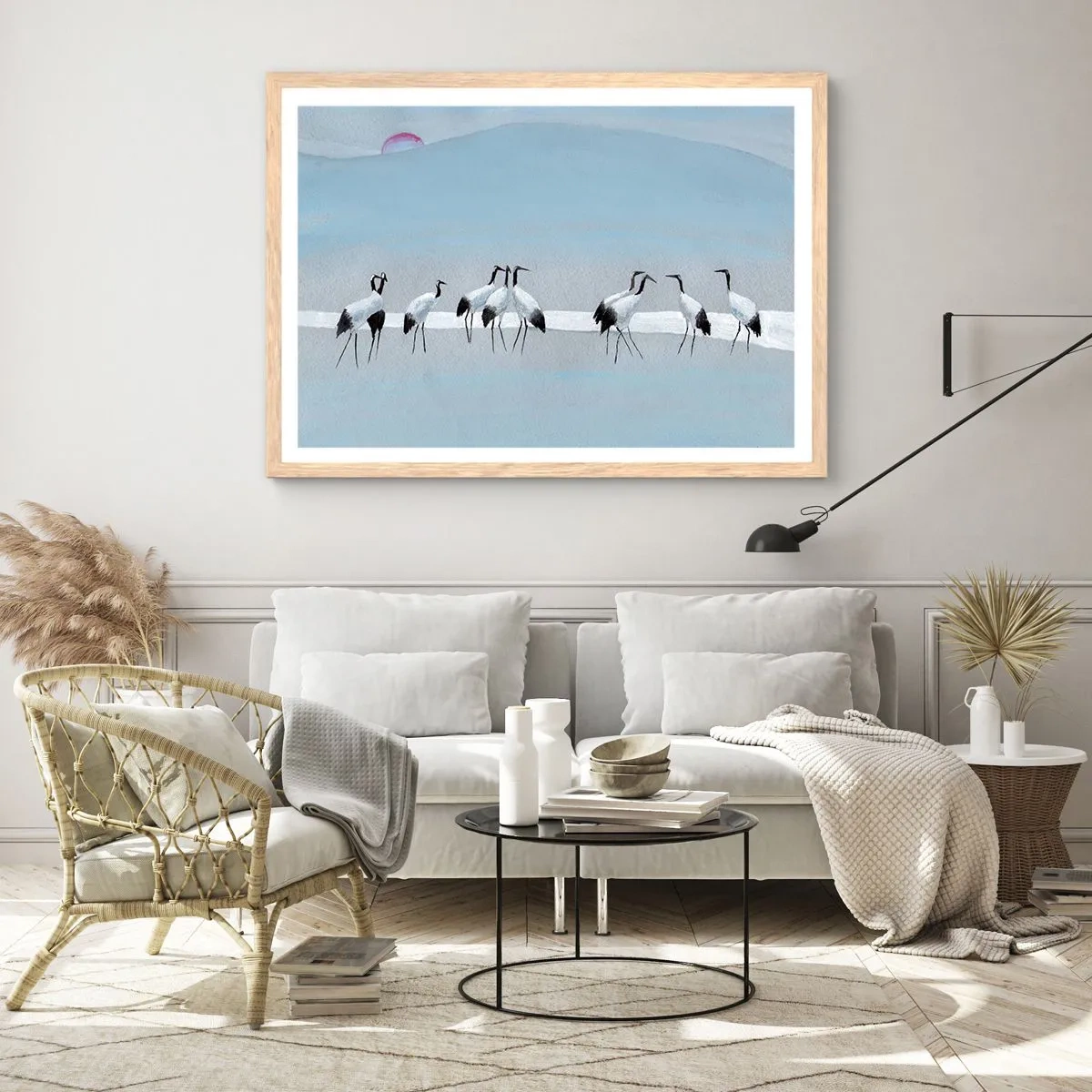 Affisch i ram av ljusek - Efter en het dag - 50x40 cm