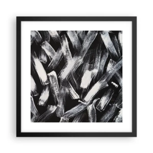 Affisch i svart ram - Abstraktion i industriell anda - 40x40 cm