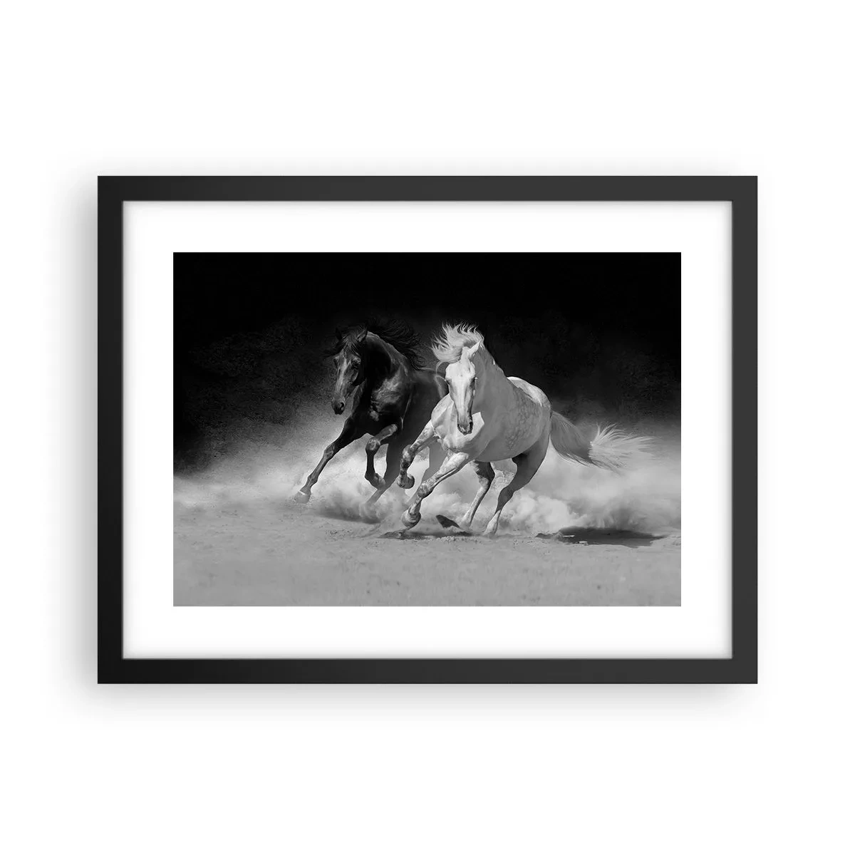 Affisch i svart ram - Frihetens galopp - 40x30 cm