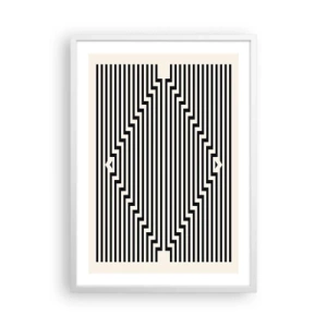 Affisch i vit ram - Geometrisk illusion - 50x70 cm
