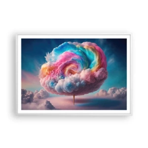 Affisch i vit ram - En dröm om en nöjespark - 100x70 cm