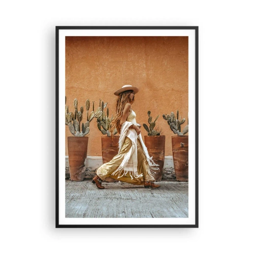 Affisch i svart ram - I hippiestil - 70x100 cm