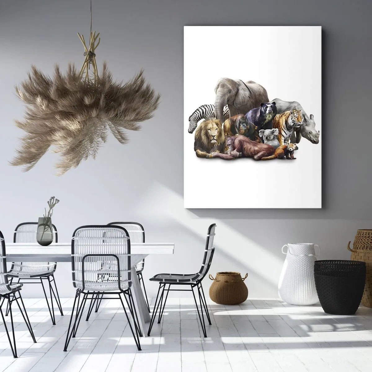 Canvastavla - Bild på duk - Afrikans familjefoto - 80x120 cm