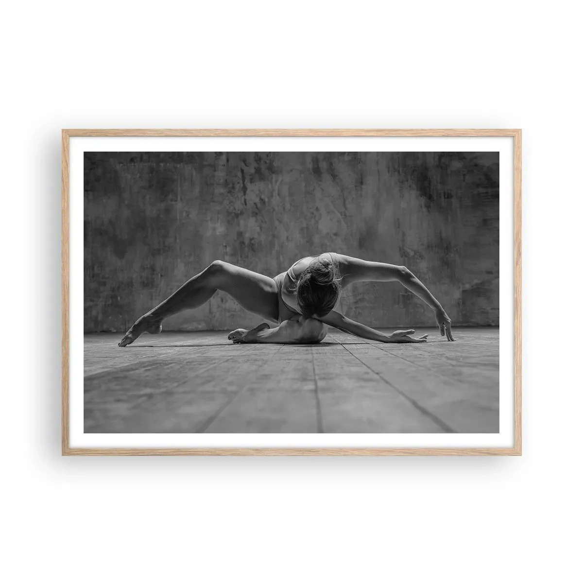 Affisch i ram av ljusek - Upphittad symmetri - 100x70 cm