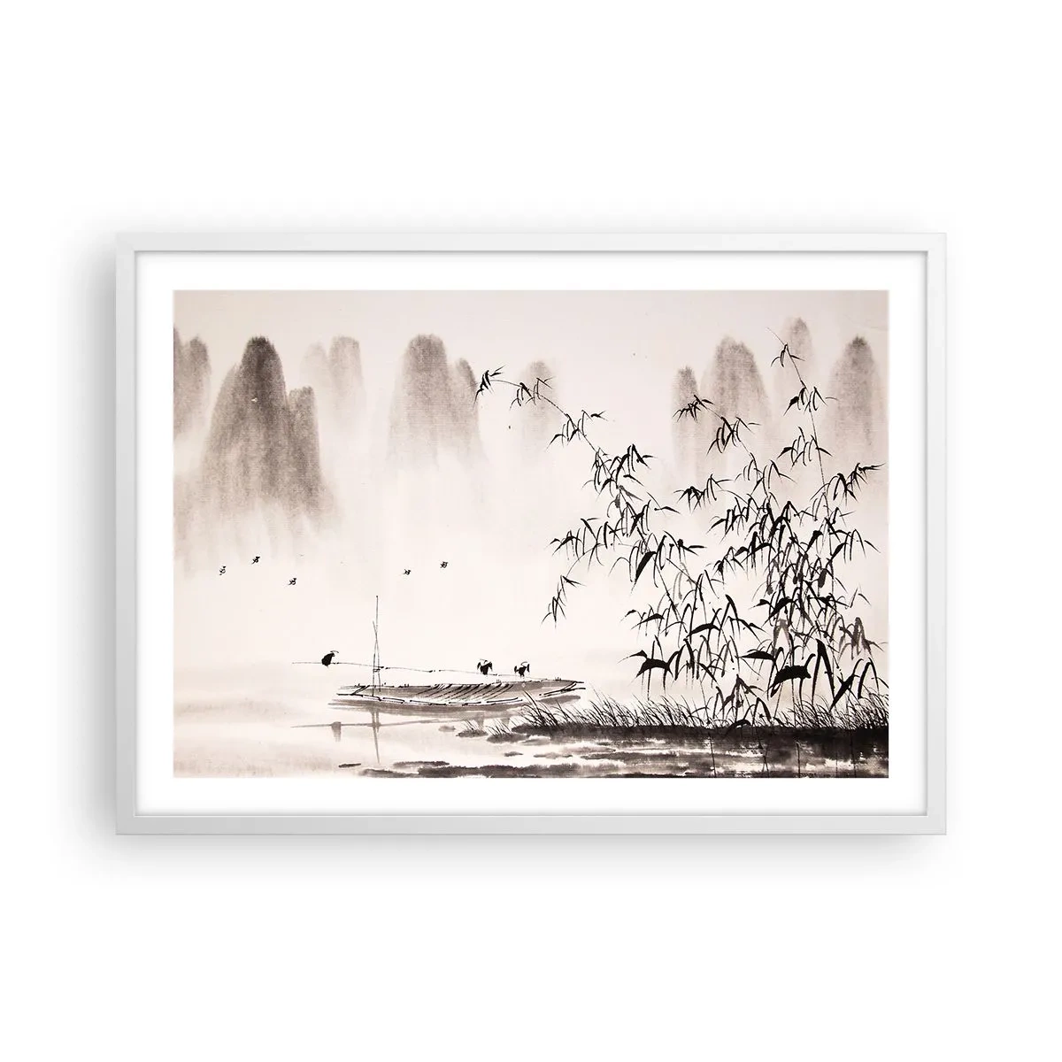 Affisch i vit ram - Risfältens tystnad - 70x50 cm