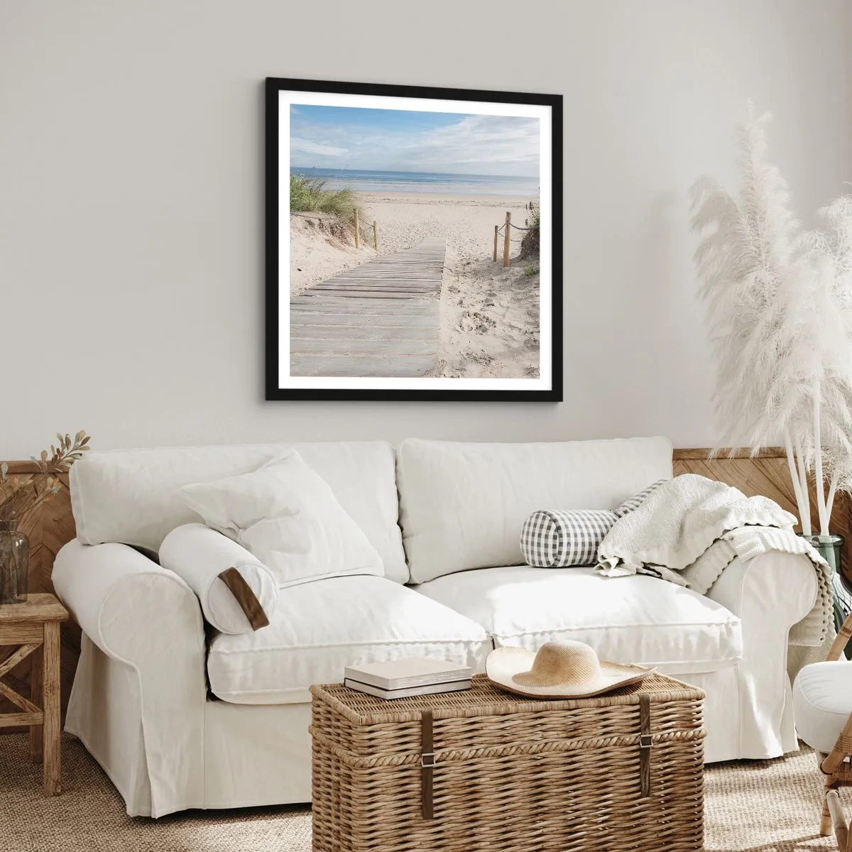 Affisch i svart ram - Mot horisonten - 60x60 cm