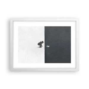 Affisch i vit ram - En stor expedition - 40x30 cm