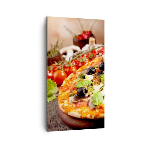 Canvastavla - Bild på duk - Ingredienser ur jorden - 45x80 cm