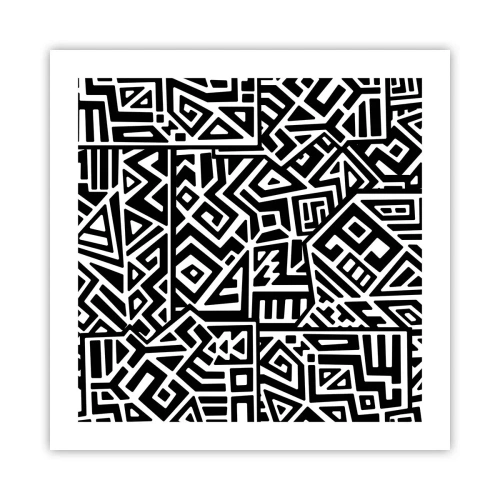 Affisch - Prekolumbisk komposition - 50x50 cm
