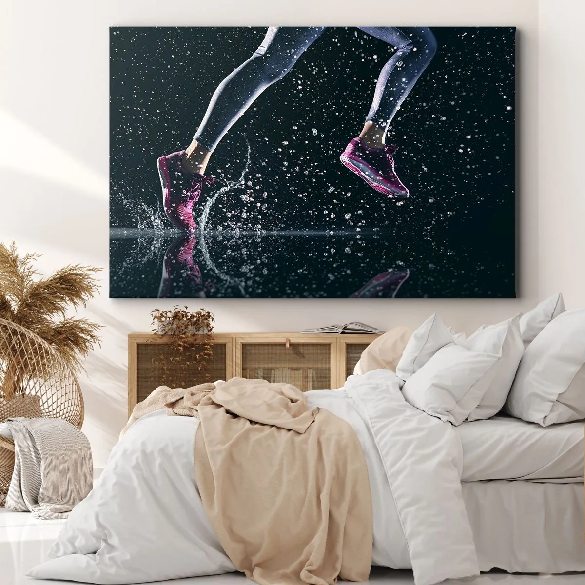Canvastavla - Bild på duk - Med all kraft i benen - 70x50 cm