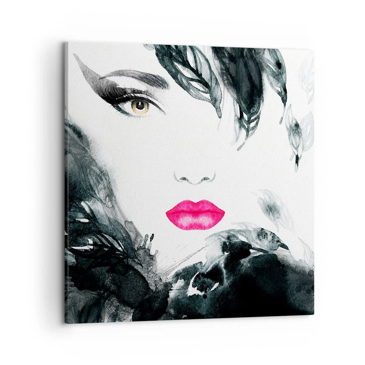 Canvastavla - Bild på duk - Observera! Femme fatale - 50x50 cm