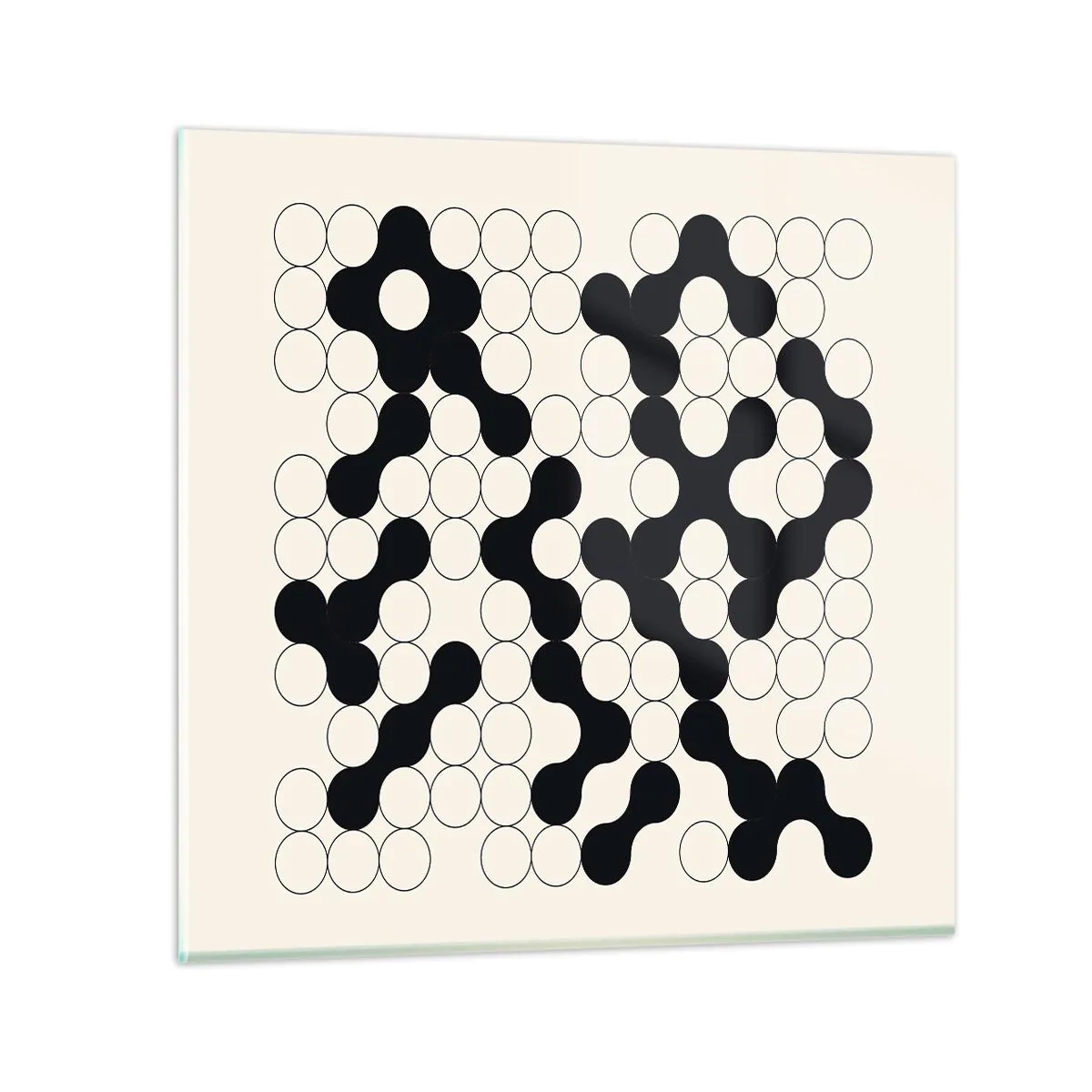 Glastavla - Bild på glas - Kinesiskt spel - variation - 40x40 cm