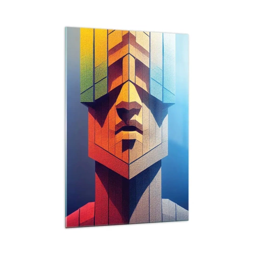 Glastavla - Bild på glas - En man med principer - 70x100 cm