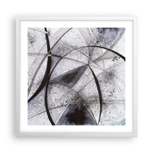 Affisch i vit ram - Futuristisk fantasi - 50x50 cm