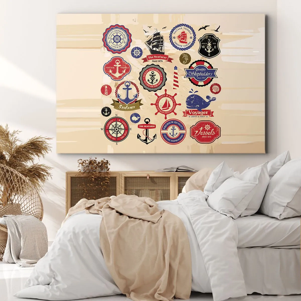 Canvastavla - Bild på duk - Seglarbroderskap - 100x70 cm