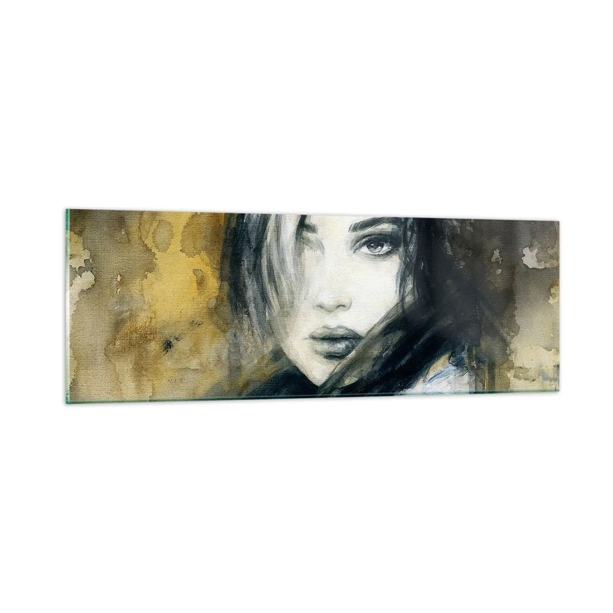 Glastavla - Bild på glas - Mera oskyldig eller sensuell? - 90x30 cm