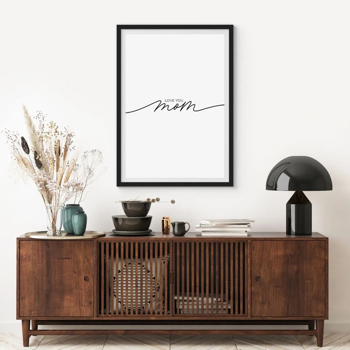 Affisch i svart ram - Jag är mycket rörd - 61x91 cm