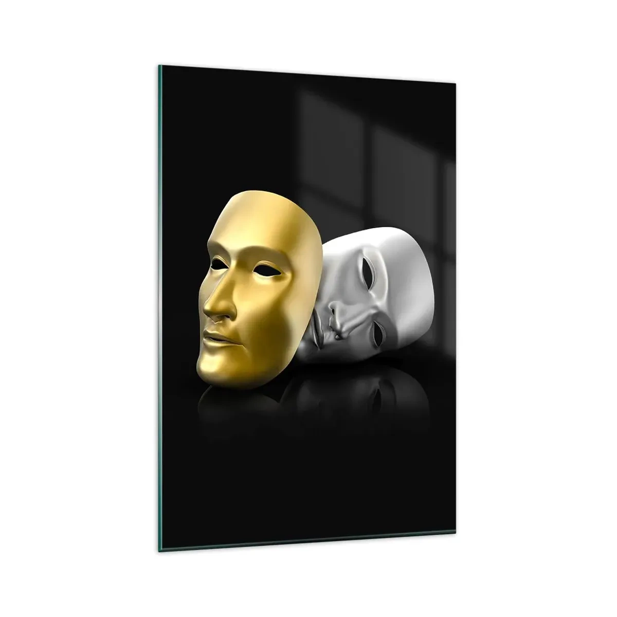 Glastavla - Bild på glas - Livet är teater - 80x120 cm