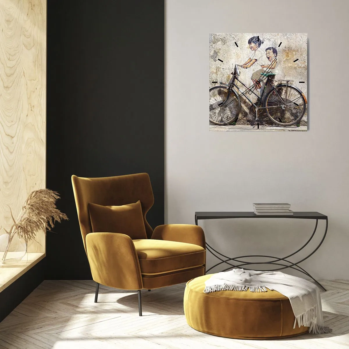 Väggklocka - Klocka på glas - Sant eller falskt? - 30x30 cm