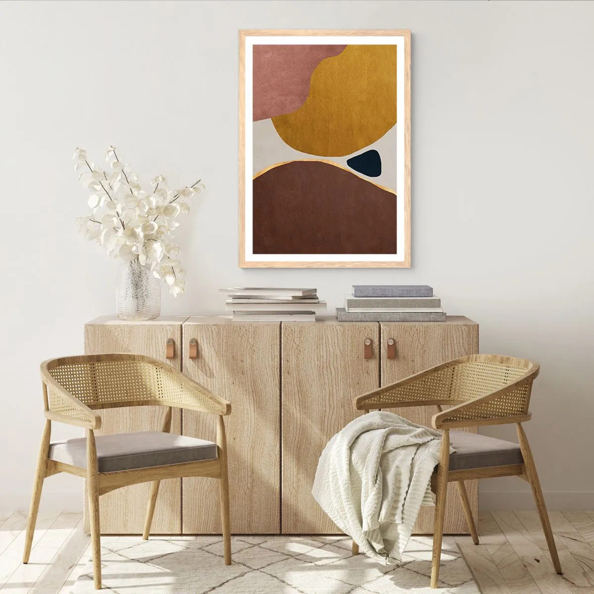 Affisch i ram av ljusek - Abstraktion - en plats i rymden - 30x40 cm