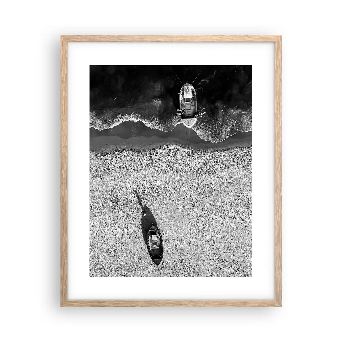 Affisch i ram av ljusek - Fortfarande på stranden... - 40x50 cm