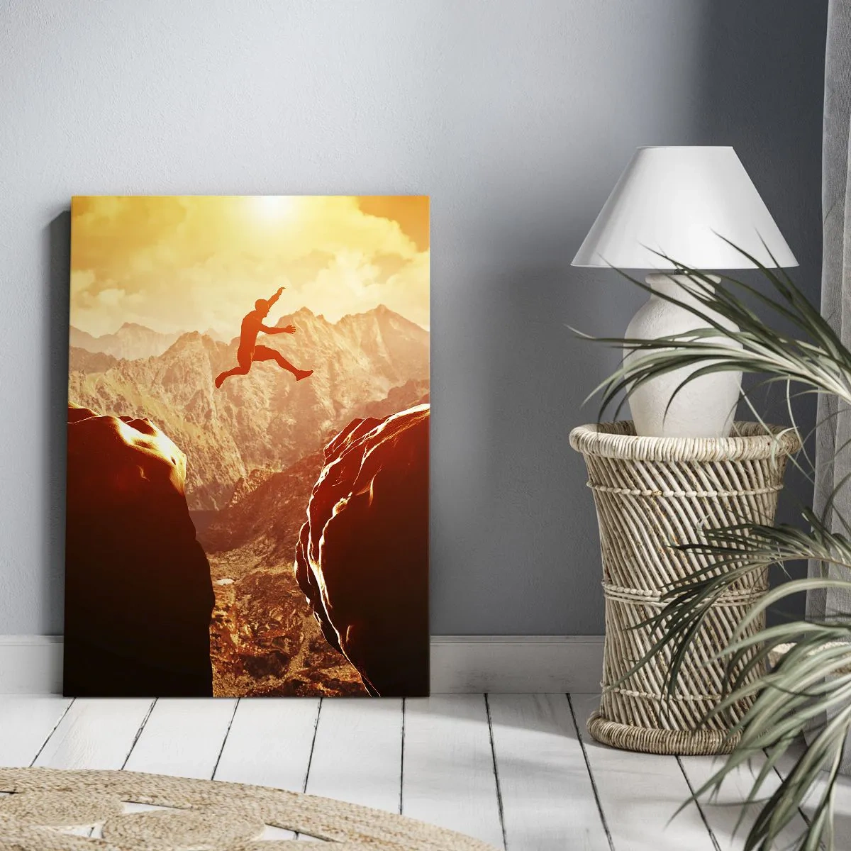 Canvastavla - Bild på duk - Passera gränser - 55x100 cm