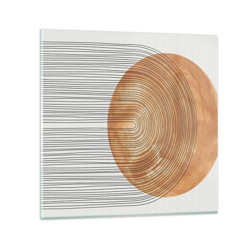 Glastavla - Bild på glas - En solig komposition - 30x30 cm