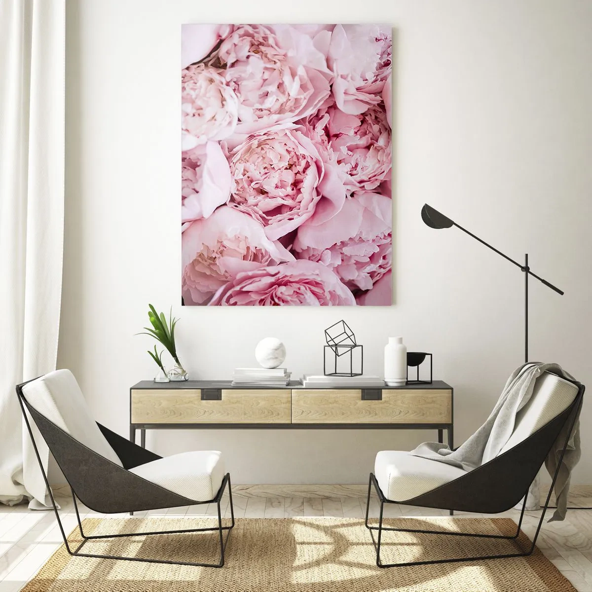 Glastavla - Bild på glas - Hopklämda och doftande - 50x70 cm