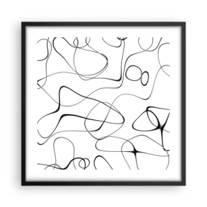 Affisch i svart ram - Livets stigar, ödets tur - 50x50 cm