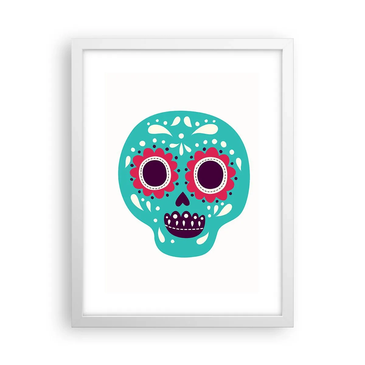 Affisch i vit ram - Livet - nöje till döden - 30x40 cm