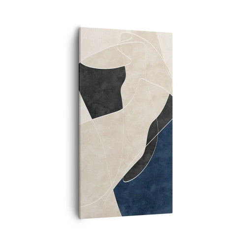 Canvastavla - Bild på duk - Abstrakt komposition - färgkontrast - 55x100 cm