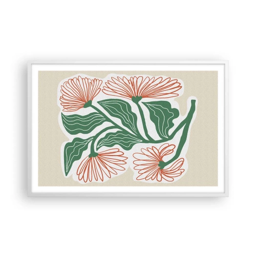 Affisch i vit ram - Folkligt och modernt - 91x61 cm