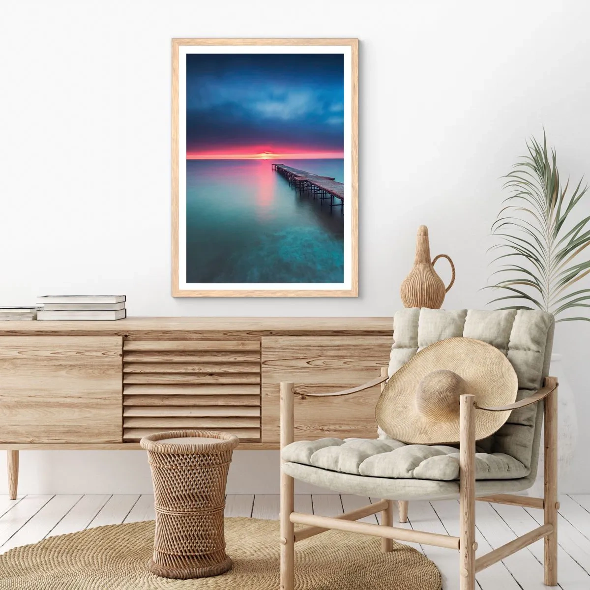 Affisch i ram av ljusek - Mellan himlen och jorden - 61x91 cm